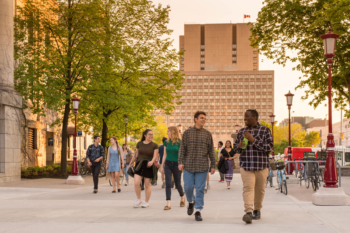 Students on campus