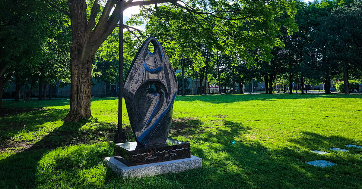 uOttawa indigenous monument and sculpture in summer.