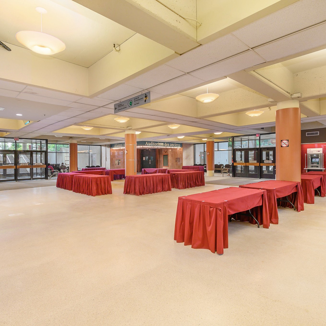 Empty exhibit space.