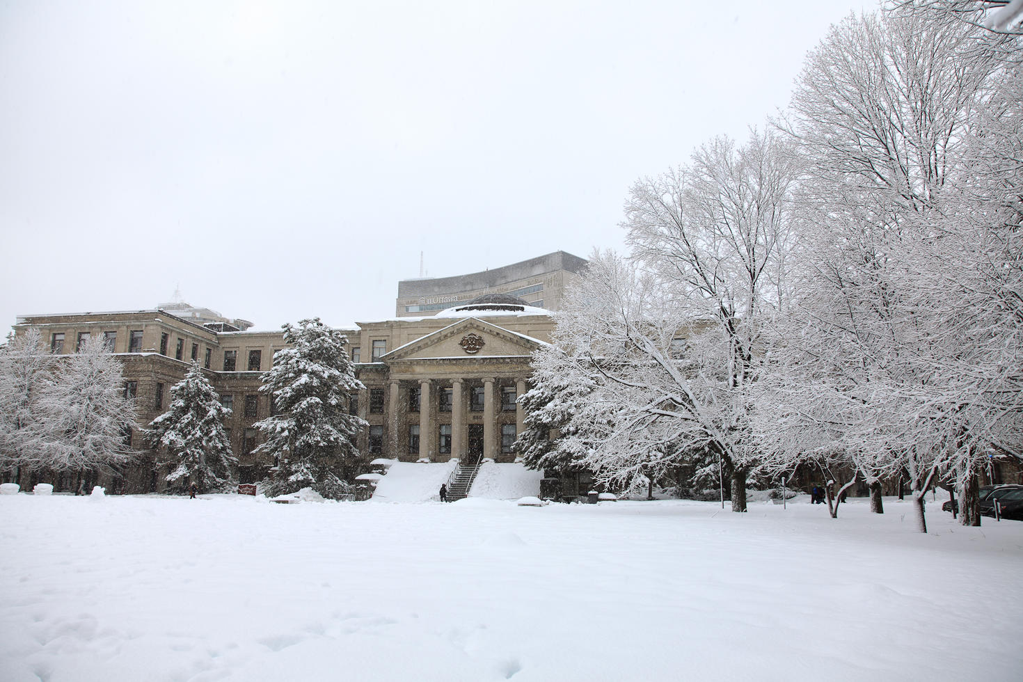 Tabaret Hall in winter