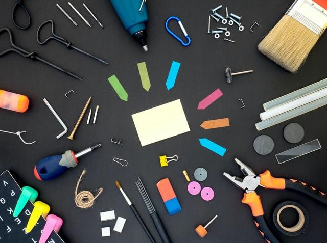 various tools layed out on a flat surface
