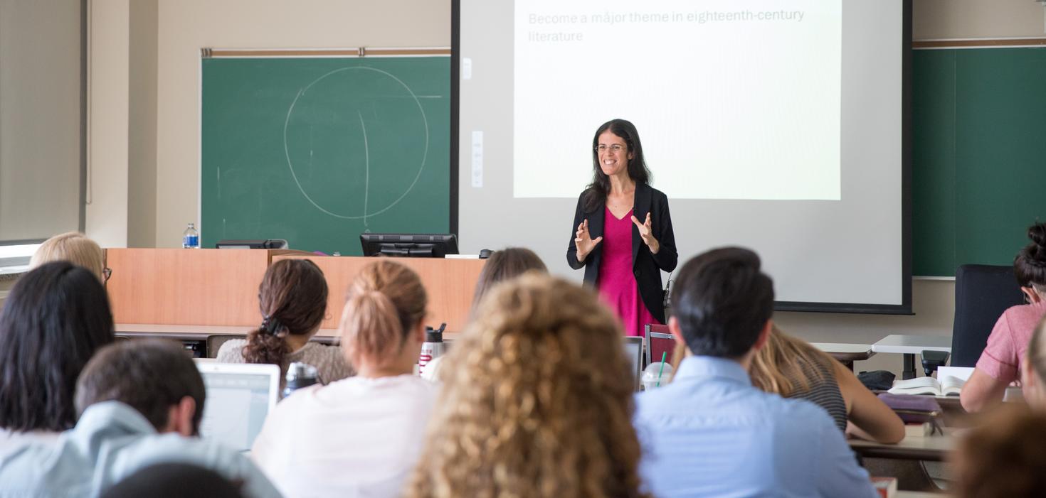 professor teaching in front of class