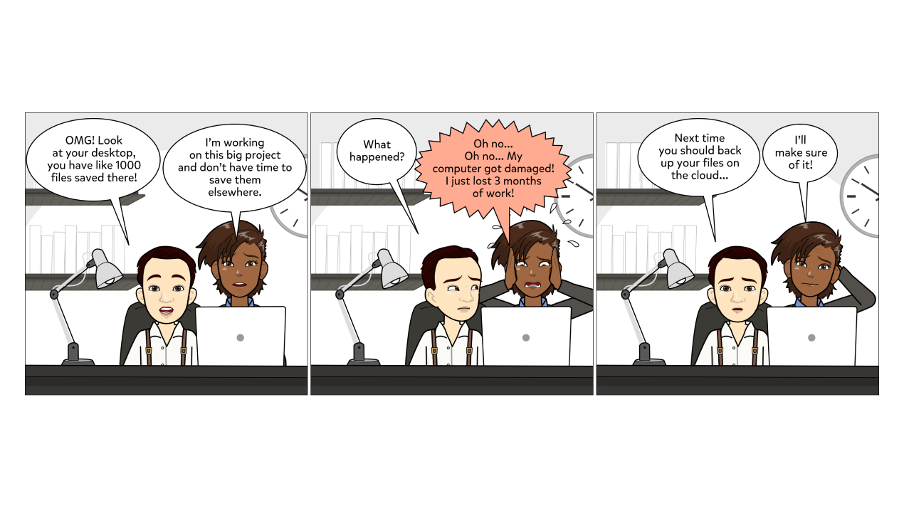  comic strip demonstrating why computer backups are important