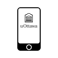  Phone graphic with university of Ottawa logo inside