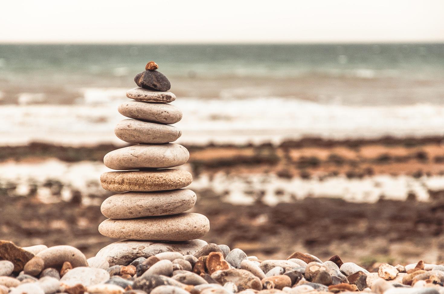 stack of stones representing a heirachy