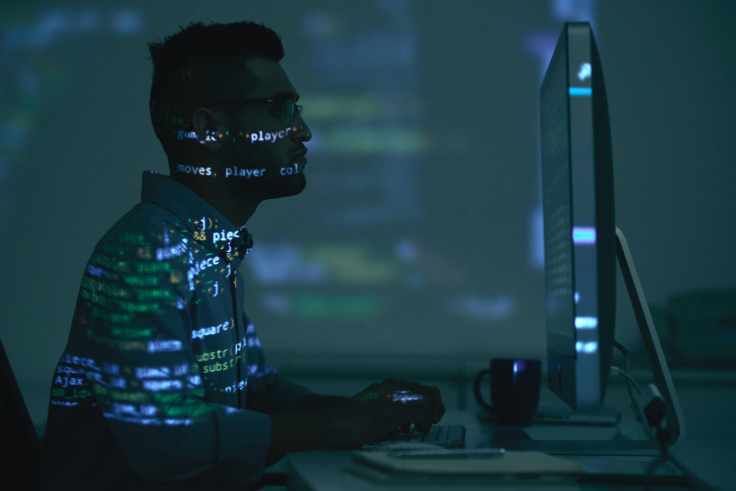 Person using computer