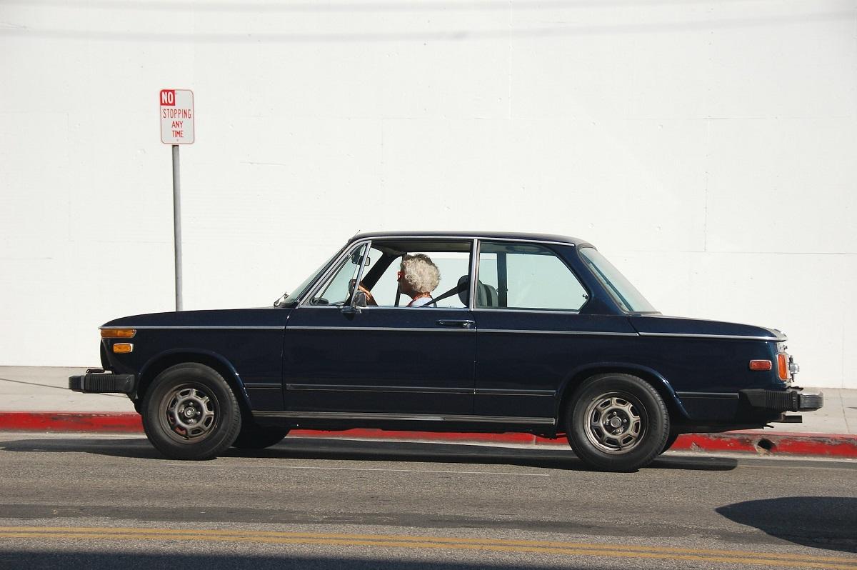 Senior woman driving a car