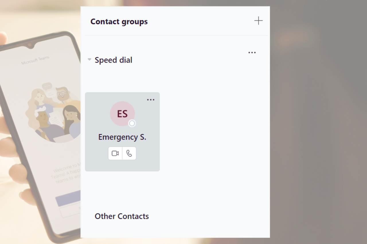 Emergency contact screenshot 