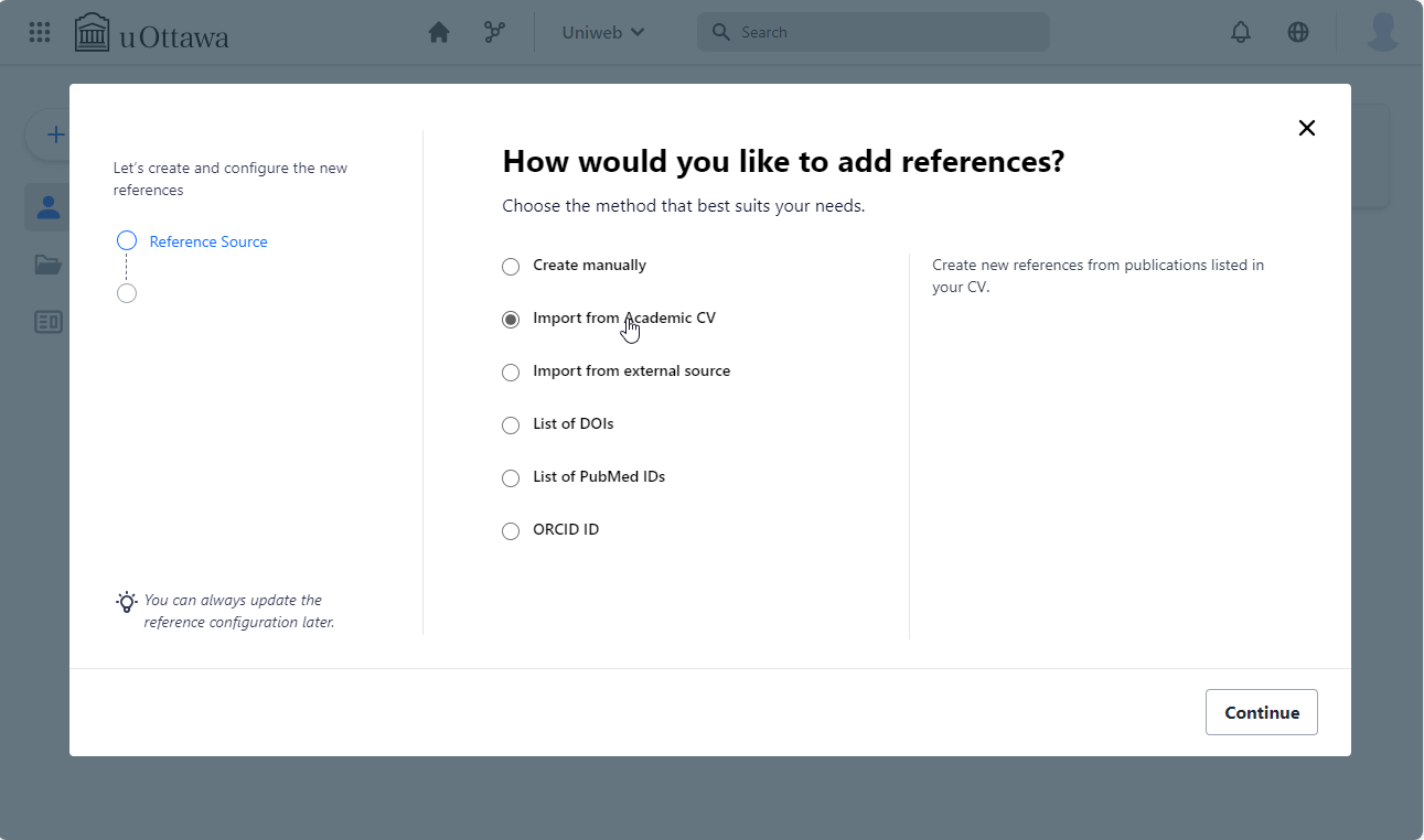 Using References in upcoming UNIWeb (Version 3)