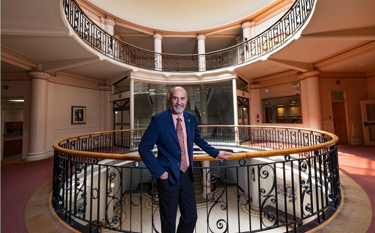 Jacques Beauvais in Tabaret Hall rotunda