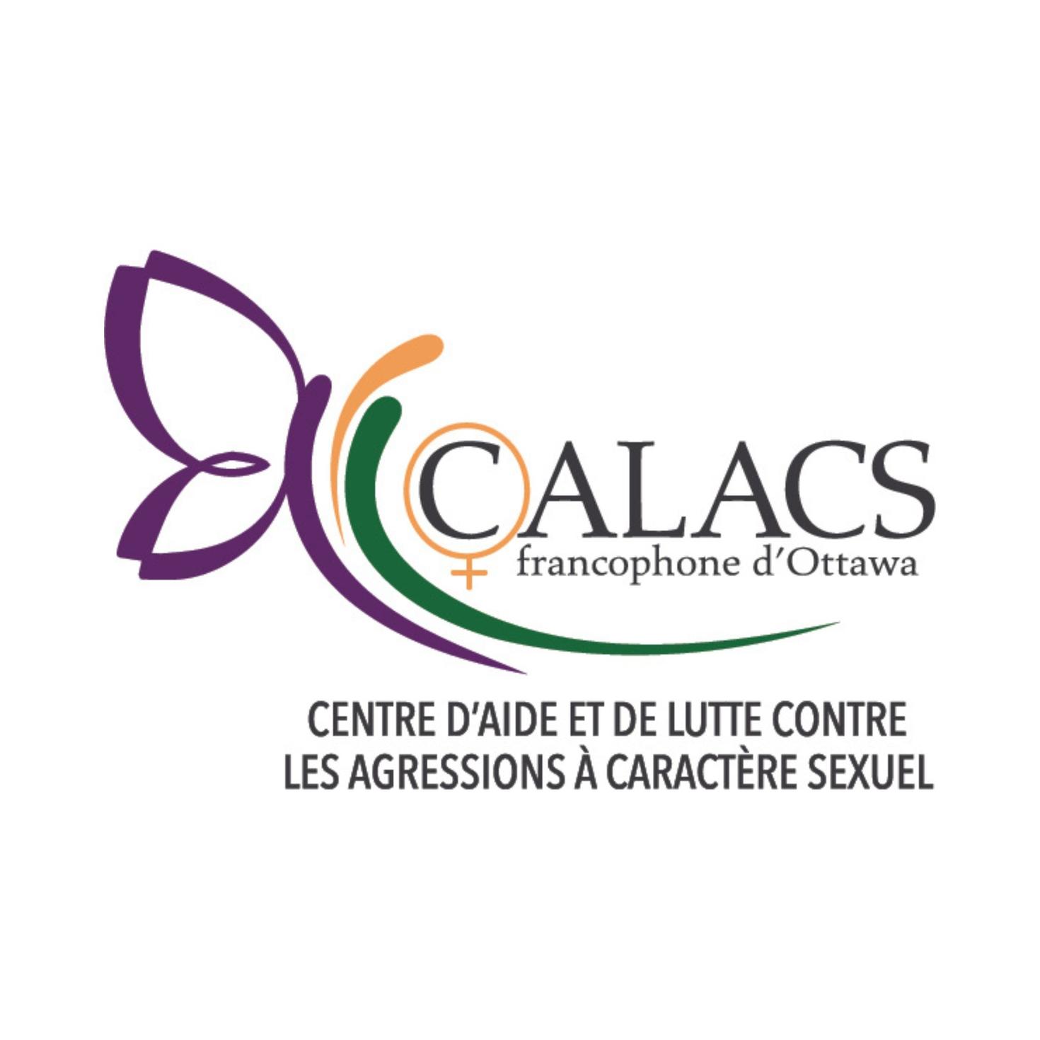 Logo CALACS with the text Centre d’aide et de lutte contre les agressions à caractère sexuel