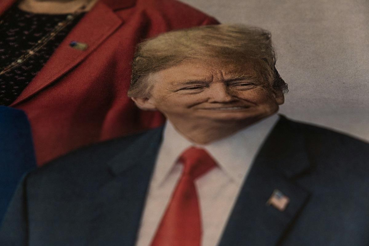 Warped image of Donald Trump