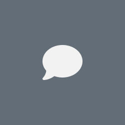 Speech bubble icon on a grey background