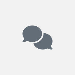 Two grey speech bubble icons