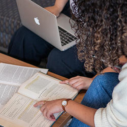Students studying