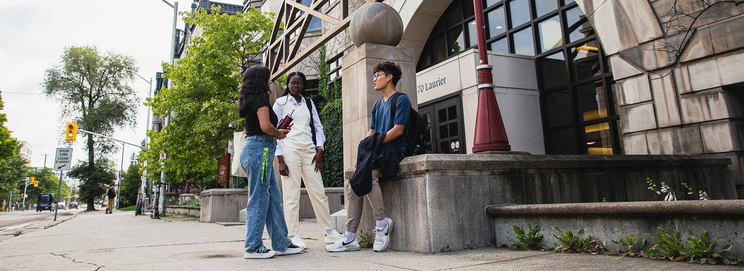 Students sitting in front of Hamilin