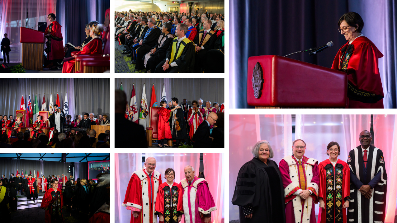 montage of the important moments of the installation ceremony