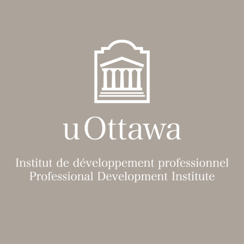 uOttawa professional development Institute logo on a grey background