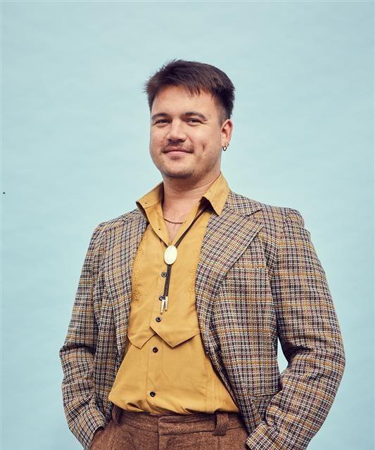Man with smiling 