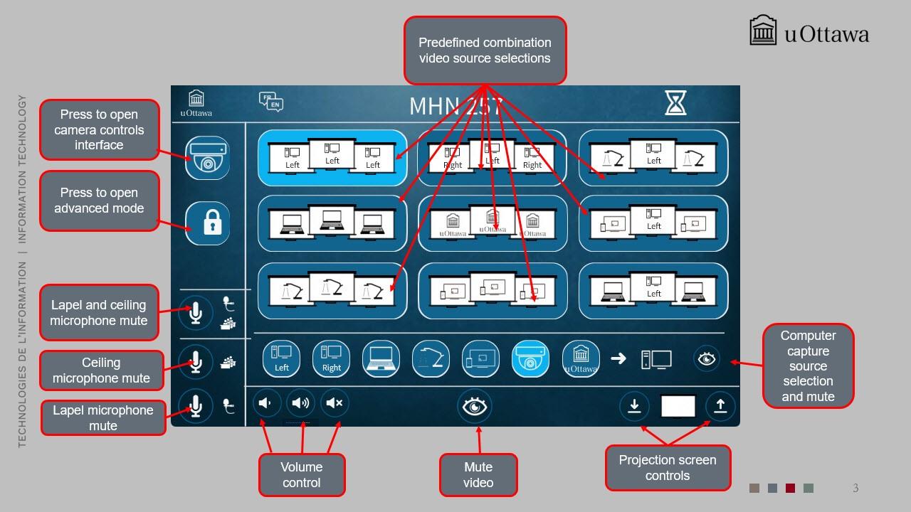 Classroom interface showing video mute, volume control, and button to open advanced mode.