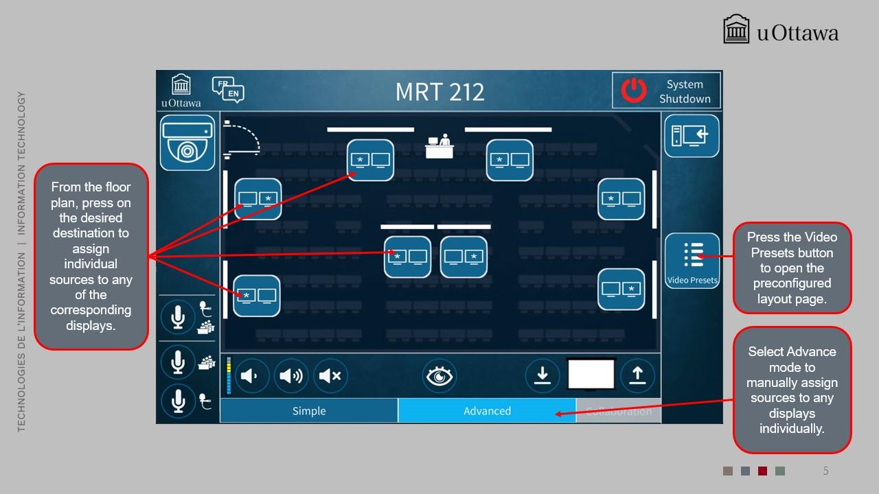 AV source selection screen showing options such as HDMI, VGA, and computer input.