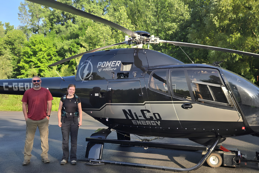 O'Driscoll and D'Arcy ahead of a helicopter field visit to the Kremer property.