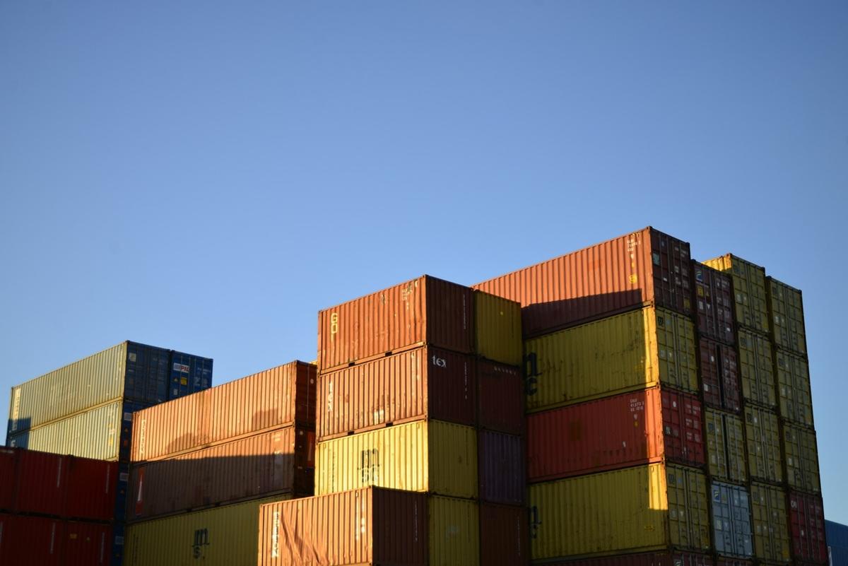 Stack of shipping containers