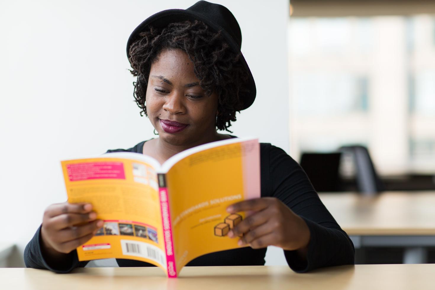 Student reading