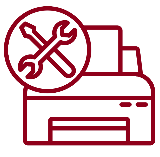 Printer maintenance icon on a white background 