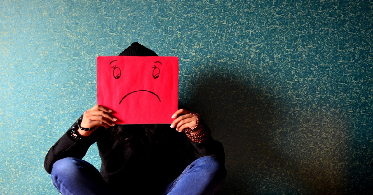 Person expressing sadness