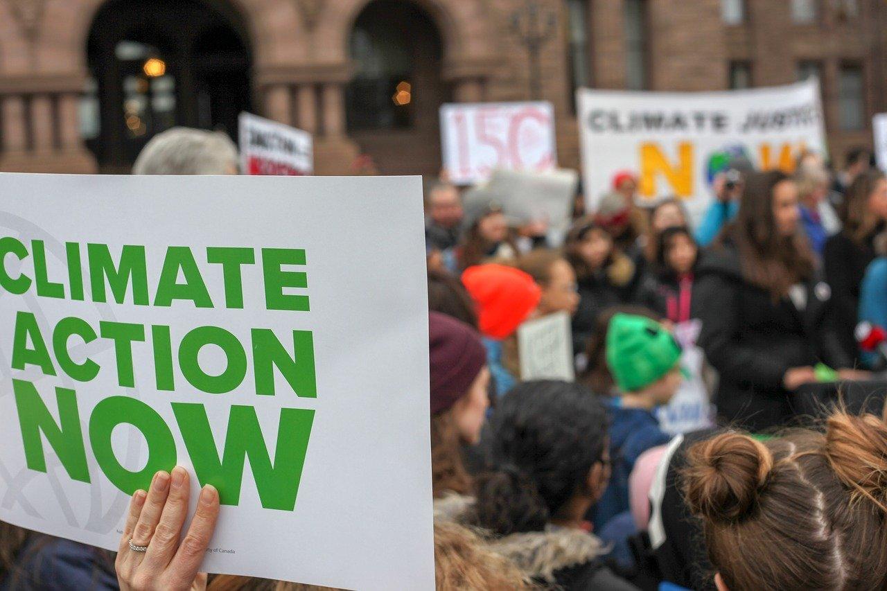 Climate action protest.