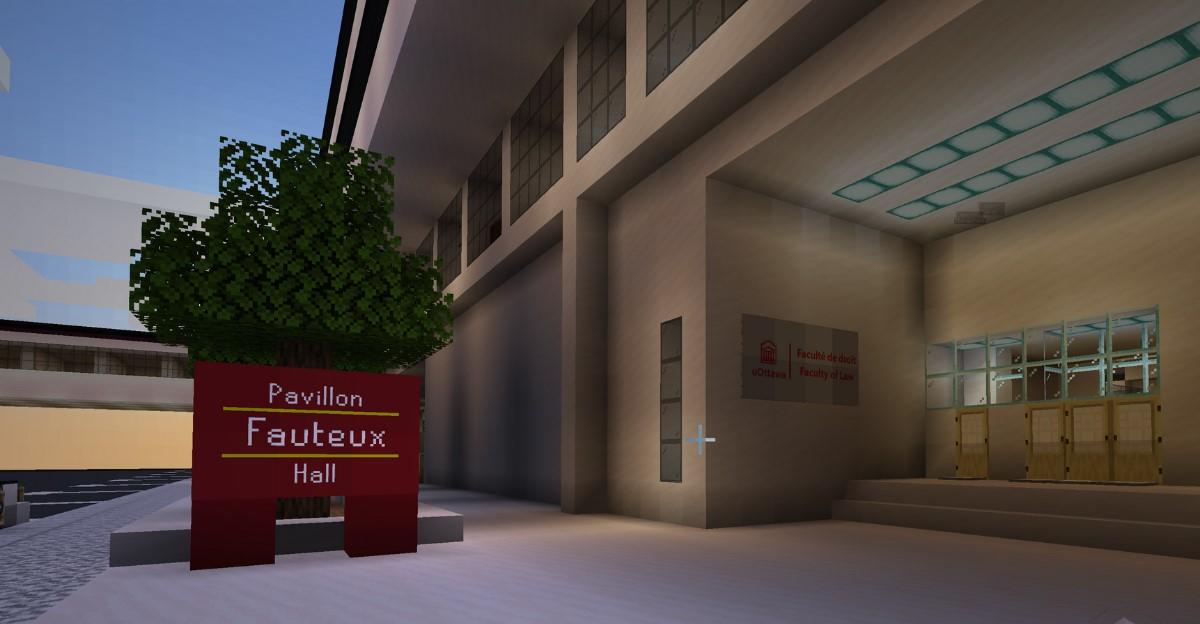 Front entrance of Fauveux Pavillion in Minecraft