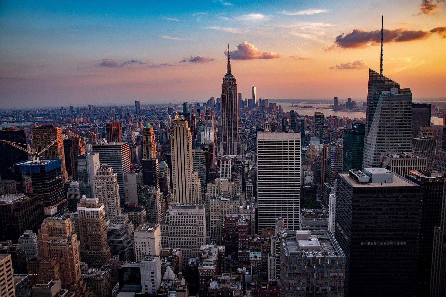 Skyline of New York City.