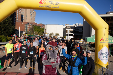 Group preparing to run