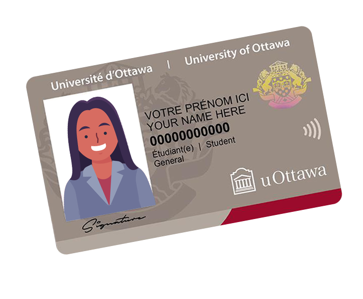 Image of a uOttawa library card