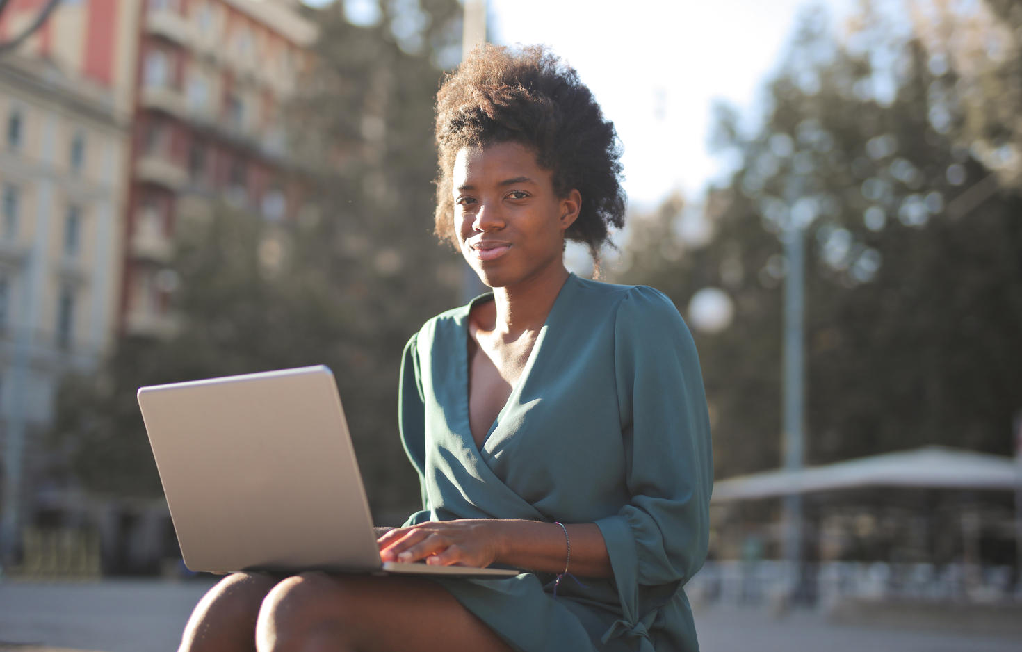 student with laptop