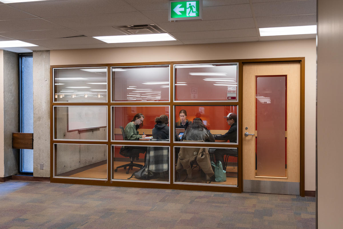 Des étudiant.e.s dans une salle d'étude 