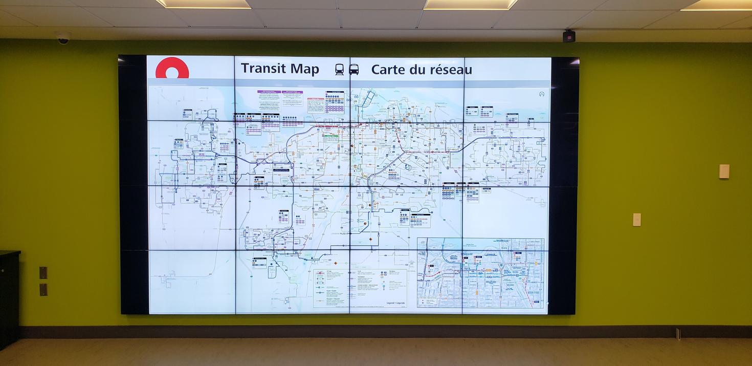Un écran mur géant
