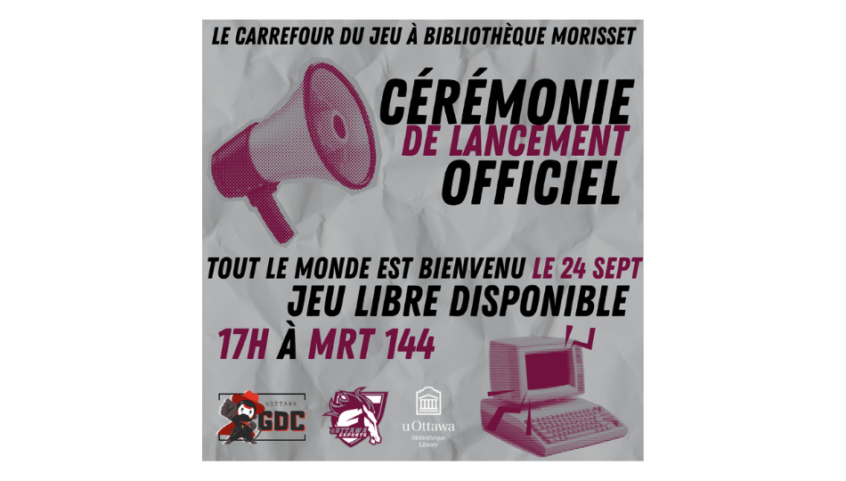Une affiche d'un ancien ordinateur avec un mégaphone