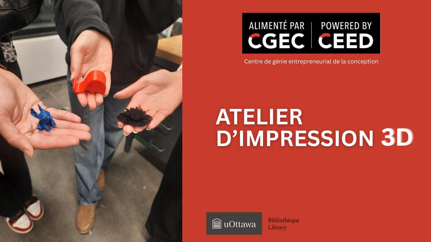 Affiche pour l'atelier d'impression 3D