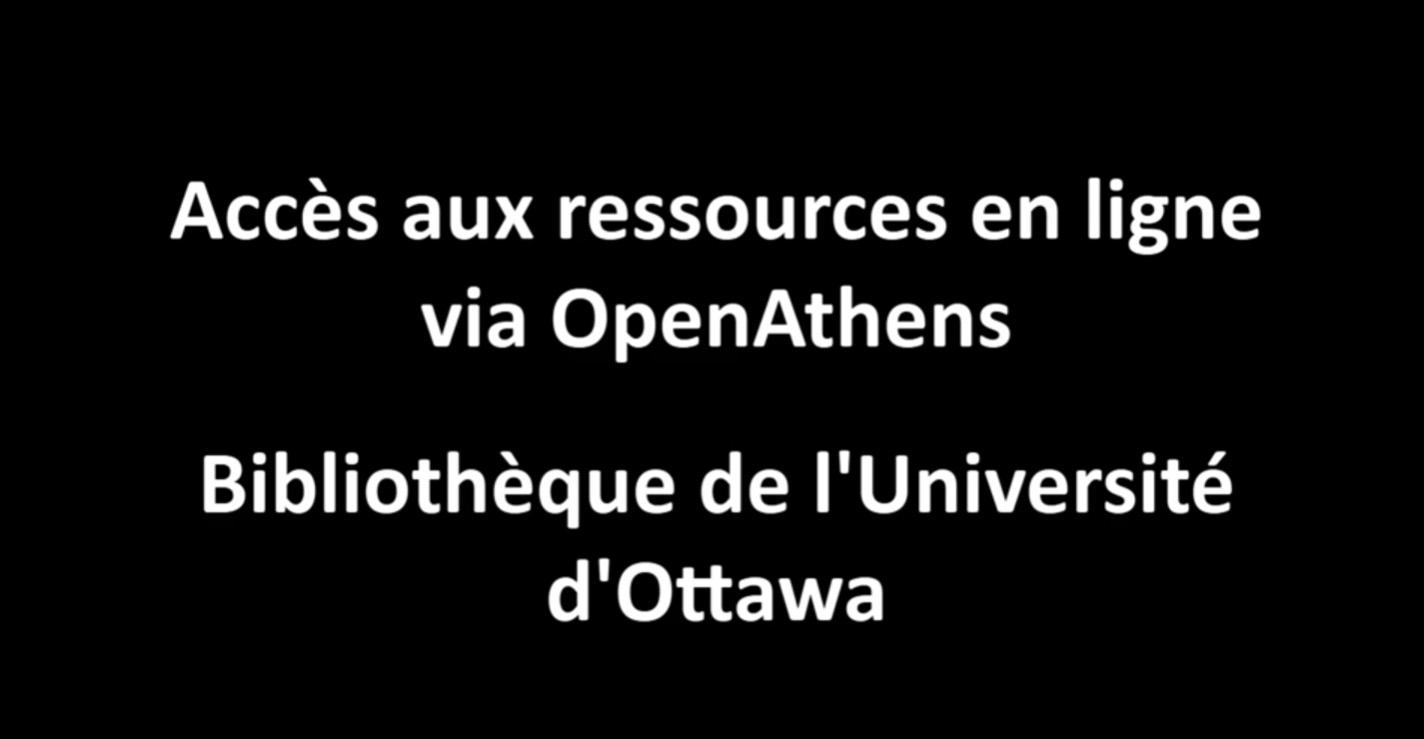 Vidéo de démonstration - OpenAthens