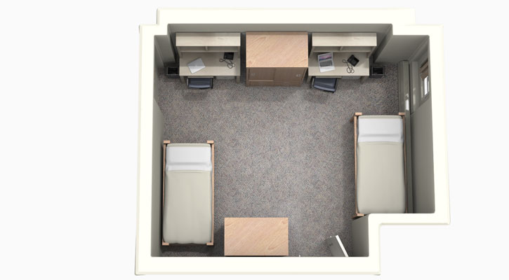 Marchand double bed unit layout