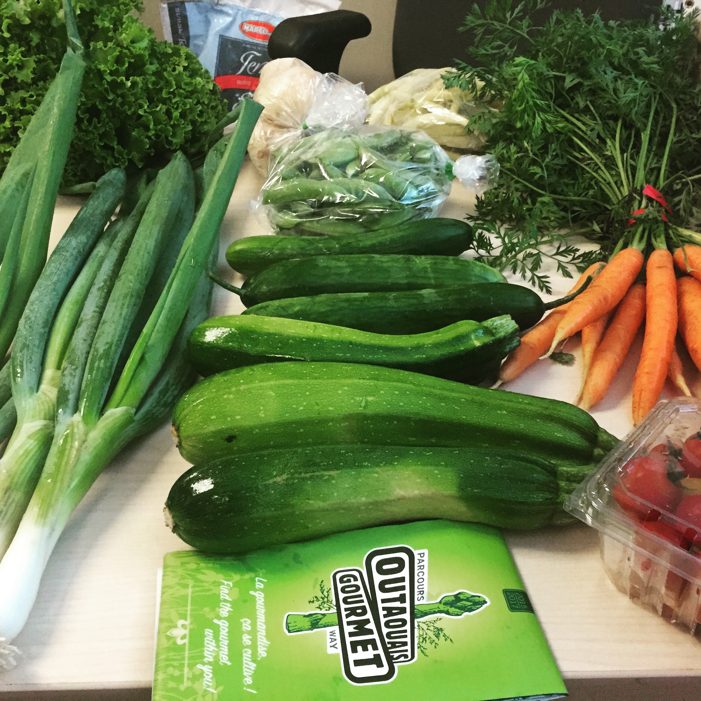 local and seasonal vegetables in the CSA box