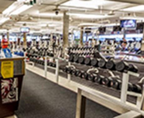 Weights in the fitness centre.