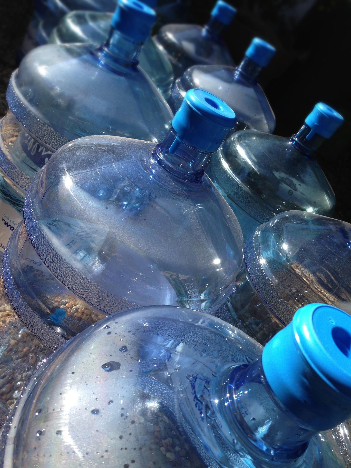 large plastic water jugs