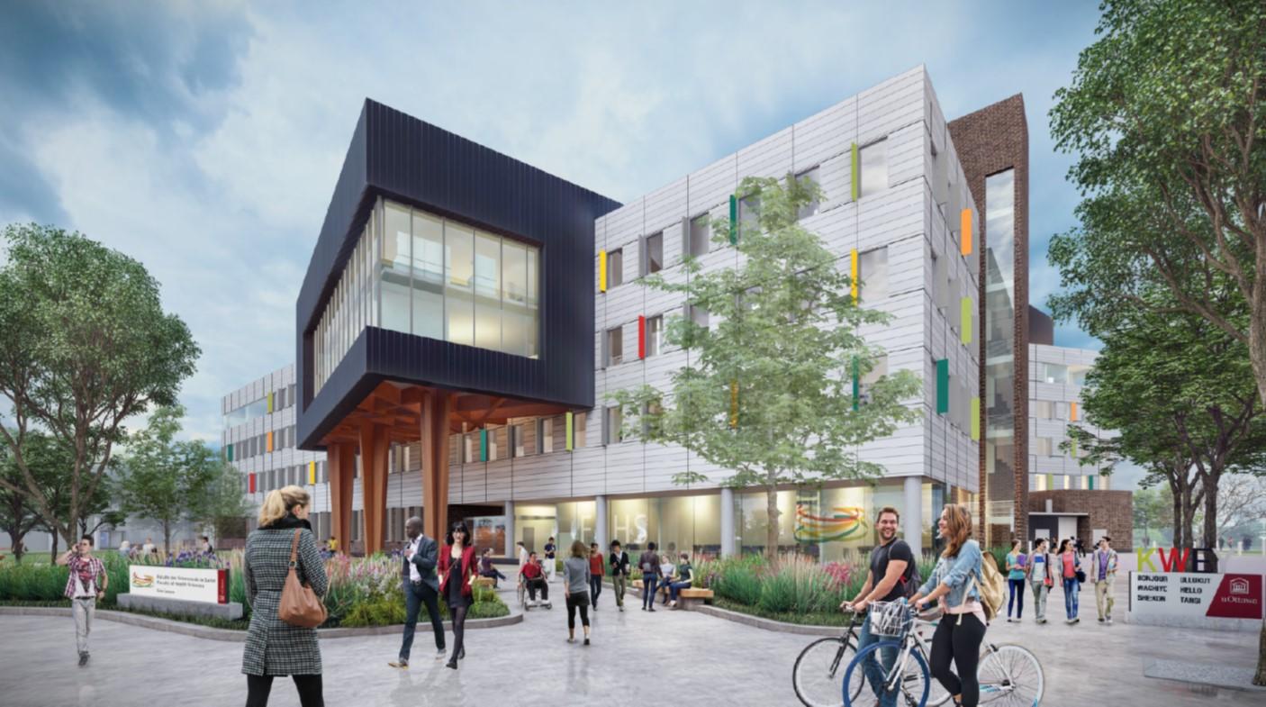 rendering of a new building at uOttawa
