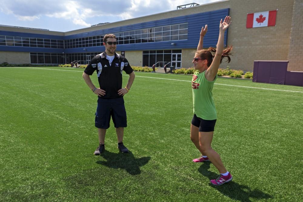 People training on Matt Anthony Field.