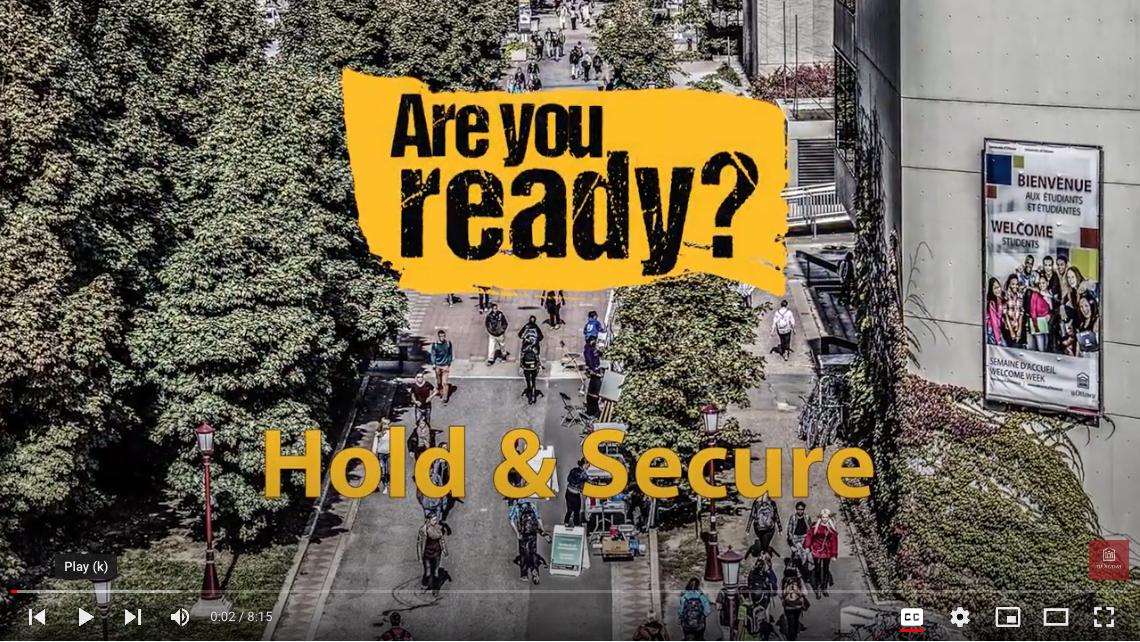 Are you ready hold and secure video intro screen.