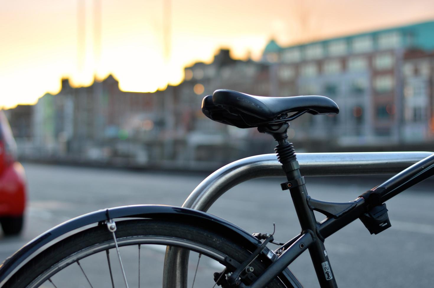 Bike parked outside.