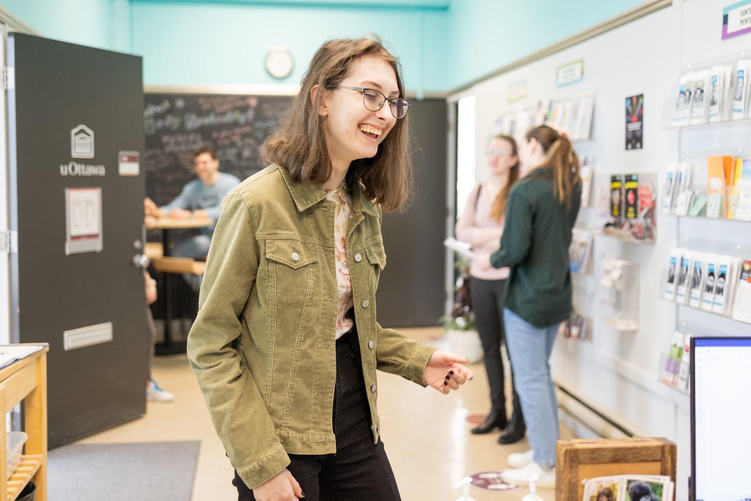 Smiling student
